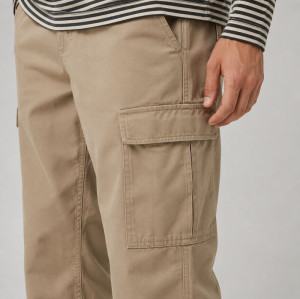 Custom Khaki Patchwork Cargo Pants