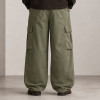 Custom Olive Cargo Pants with Flap Thigh Pockets