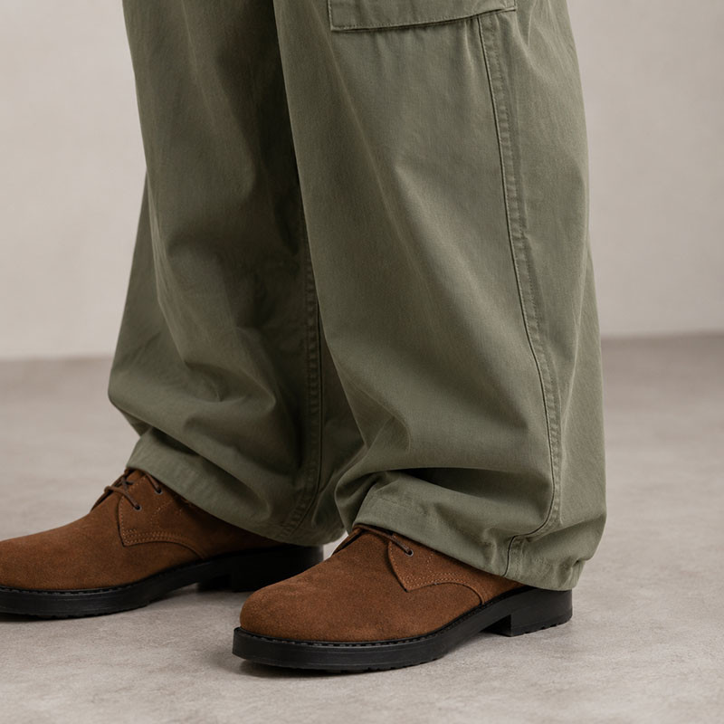Custom Olive Cargo Pants with Flap Thigh Pockets
