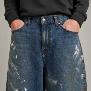 Custom Paint Splash Baggy Denim Jeans