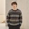 Custom Fair Isle Jacquard Pattern Crewneck Knit Sweater