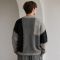 Custom Distressed Pumpkin Pattern Crewneck Knit Sweater