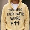 Custom Mesh Knit Zip Up Hooded Cardigan Sweater