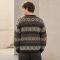 Custom Fair Isle Jacquard Pattern Crewneck Knit Sweater