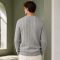 Custom Cable Knit Grey Crewneck Pullover Knit Sweater
