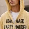 Custom Mesh Knit Zip Up Hooded Cardigan Sweater