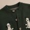 Custom Horse Motif Button Up Knit Cardigan Sweater