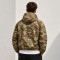 Custom Green Camo Hooded Work Jacket with Front Pockets