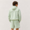 Custom Mint Green Utility Hooded Jacket and Shorts Set