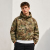 Custom Green Camo Hooded Work Jacket with Front Pockets