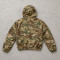 Custom Green Camo Hooded Work Jacket with Front Pockets