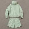Custom Mint Green Utility Hooded Jacket and Shorts Set