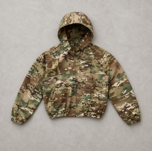 Custom Green Camo Hooded Work Jacket with Front Pockets