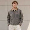 Custom Brown Distressed Cotton Work Jacket