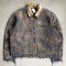 Custom Brown Distressed Cotton Work Jacket