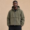 Custom Black Hooded Anorak Windbreaker Jacket