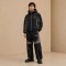 Custom Black Grey Convertible Zip-Off Nylon Tracksuit