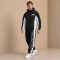 Custom Black White Side Stripe Nylon Tracksuit