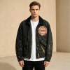 Custom Brown Distressed Corduroy Collar Work Jacket