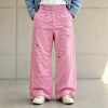 Custom Pink Fleece Distressed Studded Sweatpants