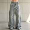 Custom Pink Fleece Distressed Studded Sweatpants