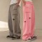 Custom Grey Fleece Distressed Studded Sweatpants