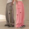 Custom Grey Fleece Distressed Studded Sweatpants