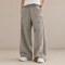 Custom Grey Fleece Distressed Studded Sweatpants