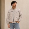 Custom Grey Camo All-Over Print Bomber Jacket