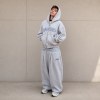 Custom Light Grey Oversized Fleece Tracksuit