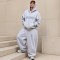 Custom Light Grey Oversized Fleece Tracksuit