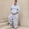 Custom Light Grey Oversized Fleece Tracksuit