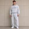 Custom Light Grey Oversized Fleece Tracksuit