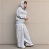 Custom Light Grey Oversized Fleece Tracksuit
