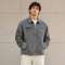 Custom Faded Grey Rose Embroidery Vintage Work Jacket