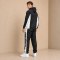Custom Black White Side Stripe Nylon Tracksuit