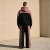 Custom Pink Black Colorblock Fleece Tracksuit