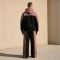 Custom Pink Black Colorblock Fleece Tracksuit