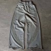Custom Pink Fleece Distressed Studded Sweatpants