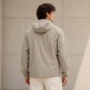 Custom Sand Beige Hooded Anorak Windbreaker Jacket