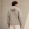 Custom Sand Beige Hooded Anorak Windbreaker Jacket