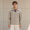 Custom Sand Beige Hooded Anorak Windbreaker Jacket