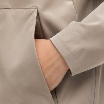 Custom Sand Beige Hooded Anorak Windbreaker Jacket