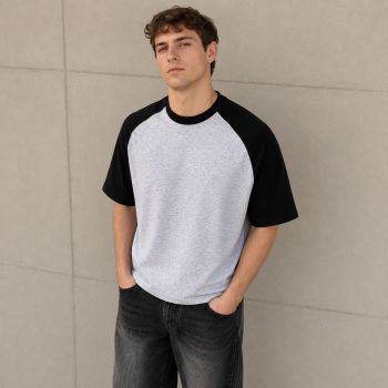 Custom Contrast Raglan Cotton T-Shirt