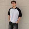 Custom Contrast Raglan Cotton T-Shirt