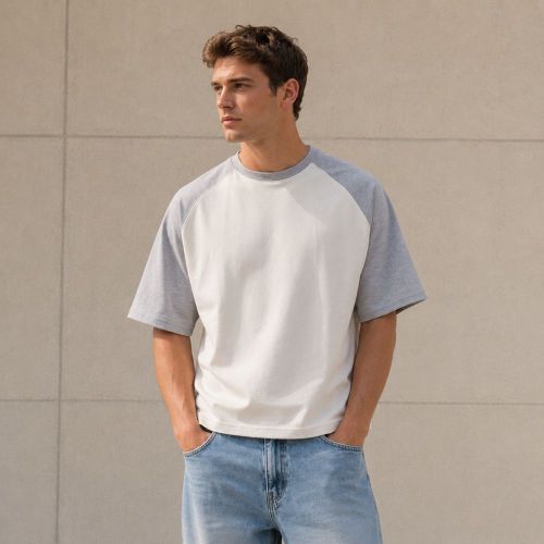 Custom Contrast Raglan Cotton T-Shirt