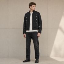 Custom Washed Black Cotton Work Jacket