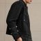 Custom Washed Black Cotton Work Jacket
