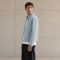Custom Washed Light Blue Cotton Chore Coat