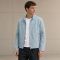 Custom Washed Light Blue Cotton Chore Coat